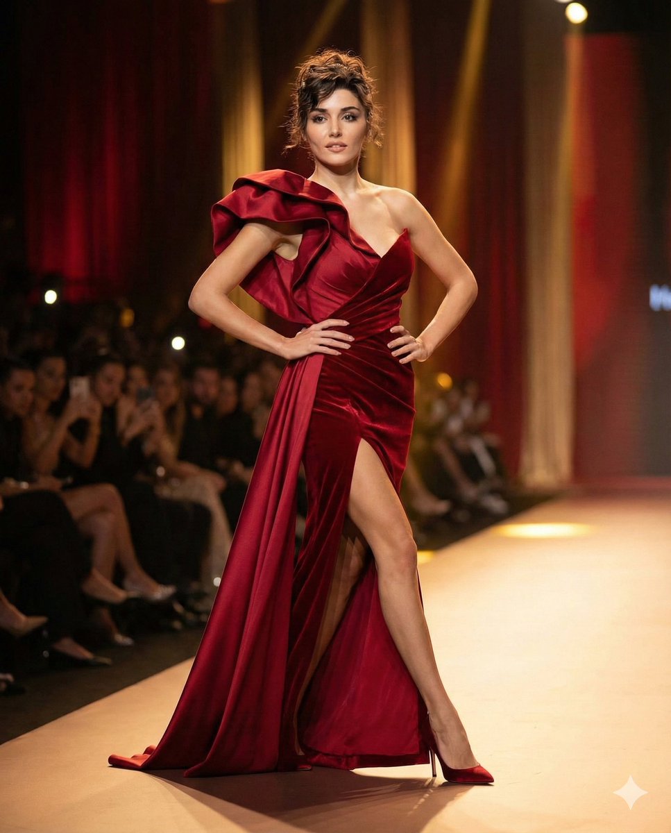 Hande Ercel Couture Runway时尚编辑 生成效果示例
