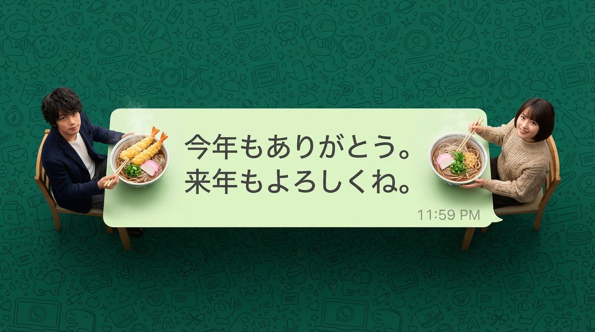 新年荞麦面留言卡提示 生成效果示例