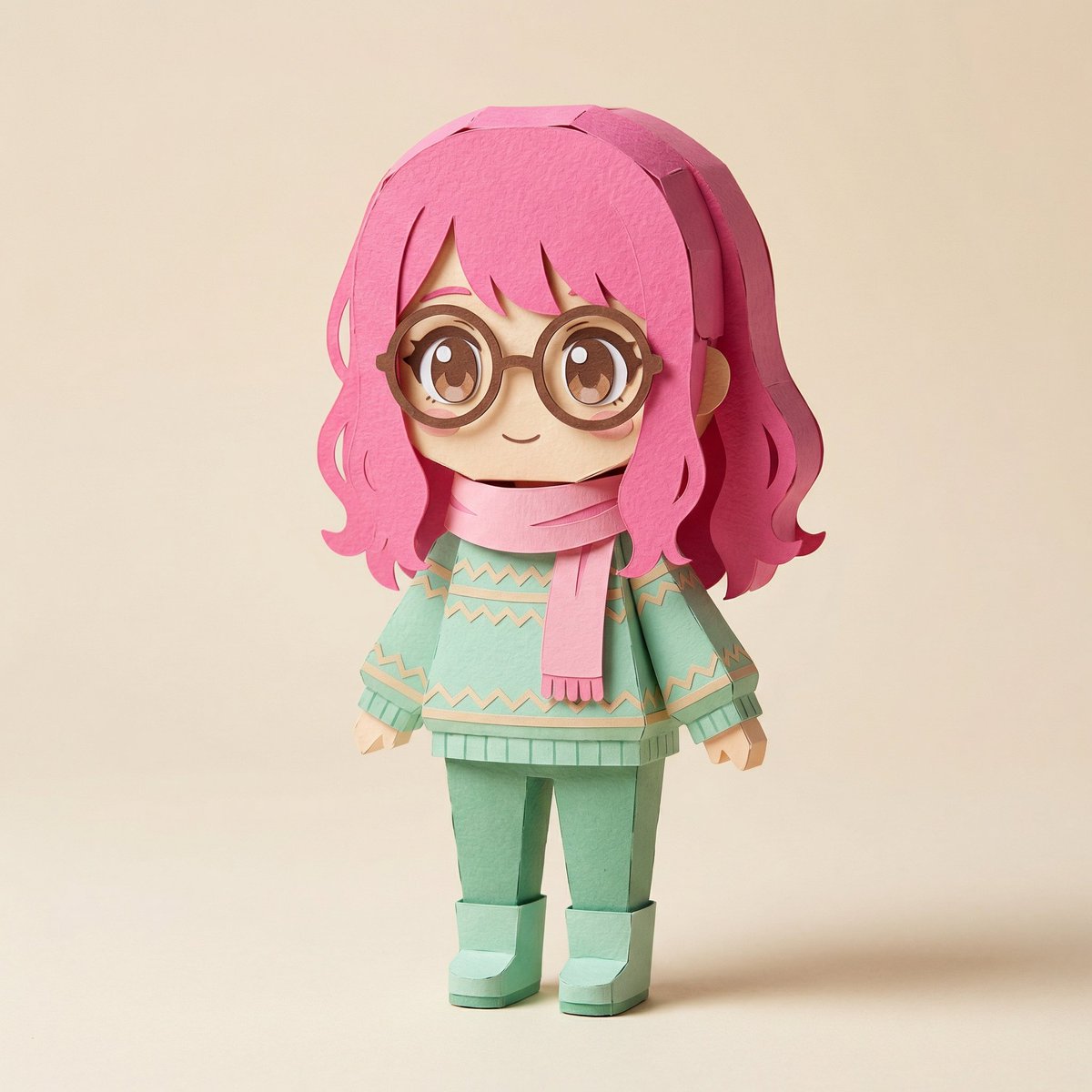 图像到 SD Papercraft 转换提示 生成效果示例