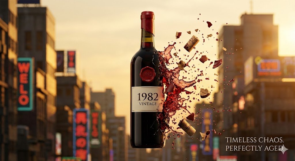 广告视觉提示：酒瓶产品拍摄 生成效果示例