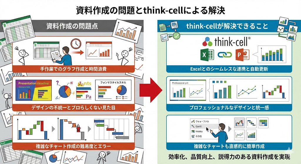 Think-cell 解决文档问题的可视化解释 生成效果示例