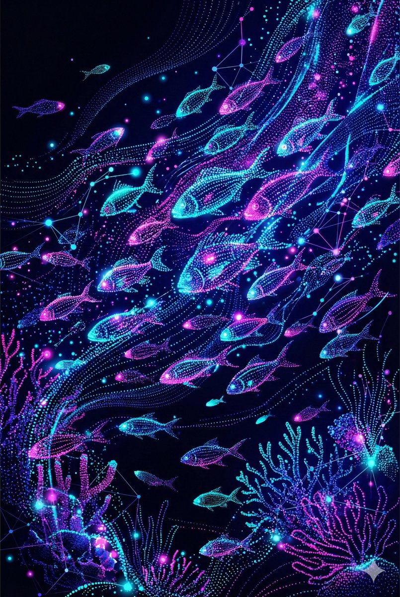 霓虹点画赛博朋克插画 生成效果示例
