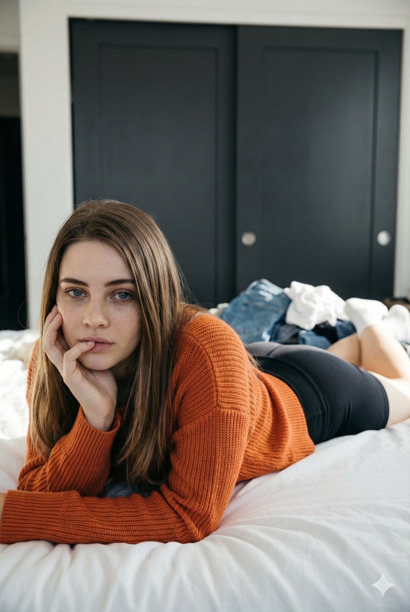 Josephine Langford 休闲卧室肖像 生成效果示例