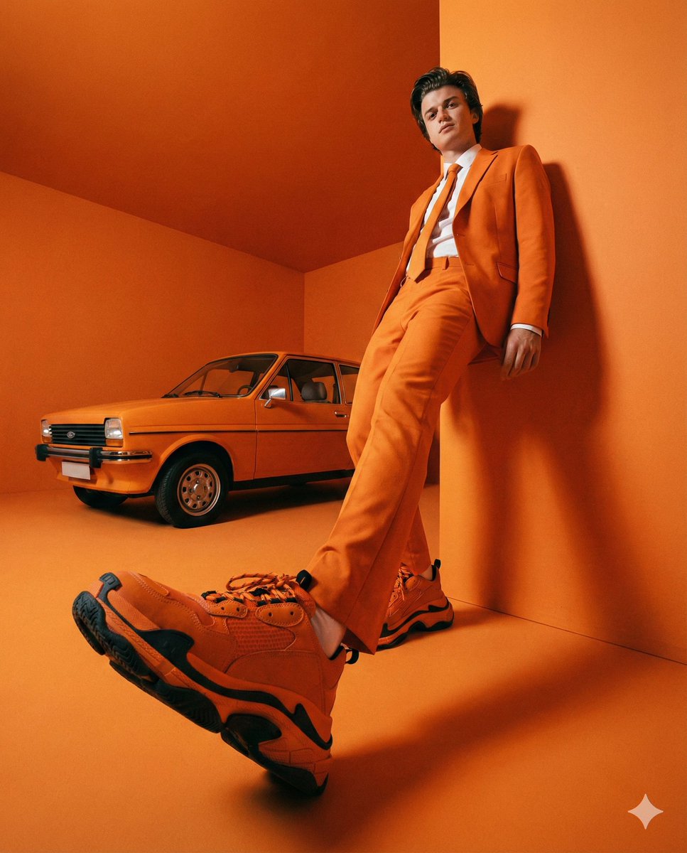 Steve Harrington Tangerine 时尚编辑提示 生成效果示例