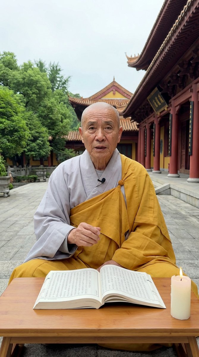 和尚传授人生忠告视频仍提示生成效果示例