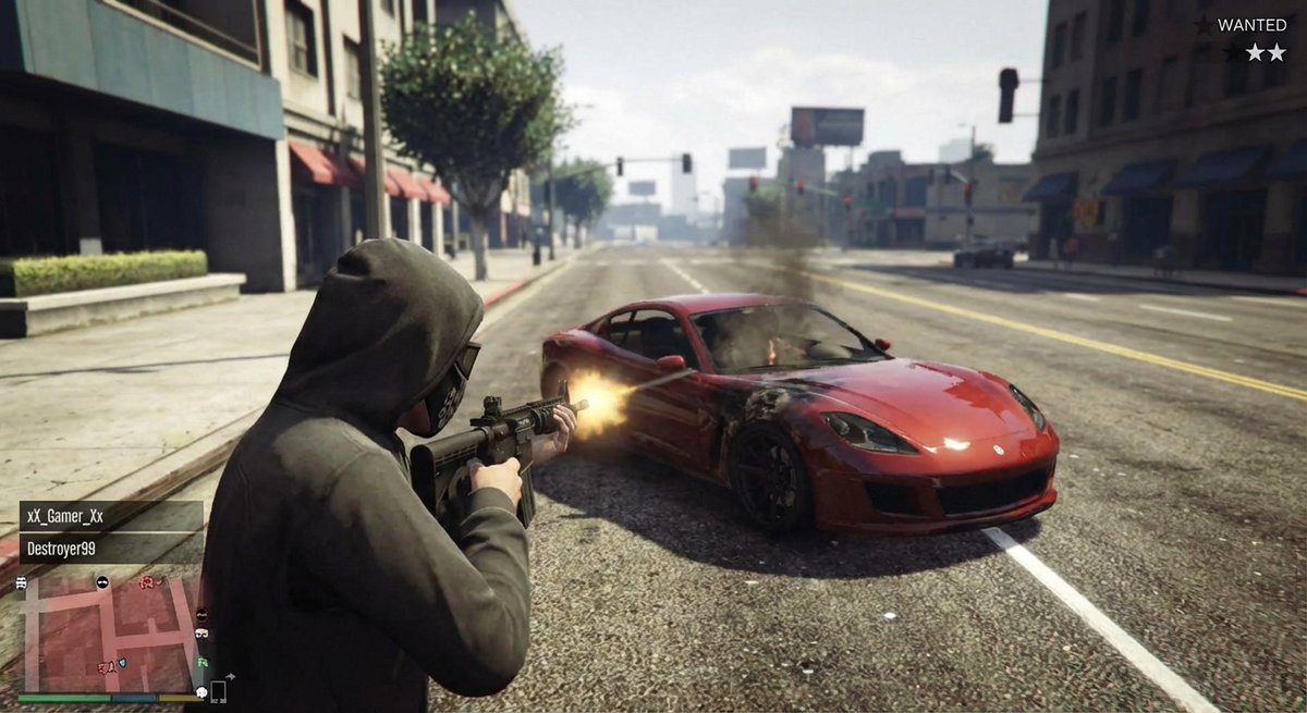 GTA 5在线动作场景 生成效果示例