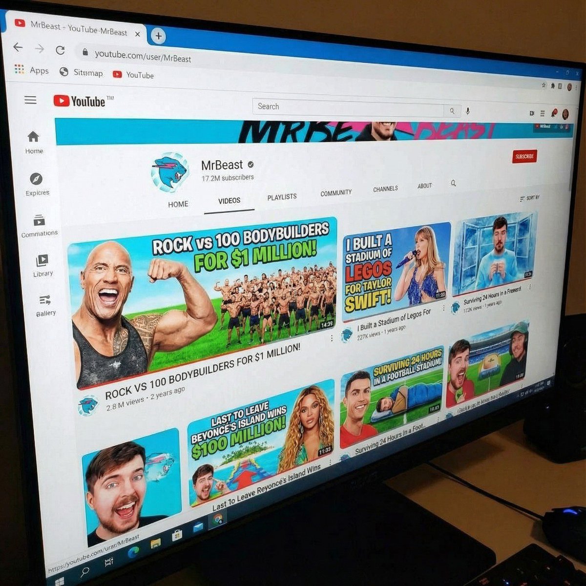 MrBeast 风格的 YouTube 频道重新设计 生成效果示例