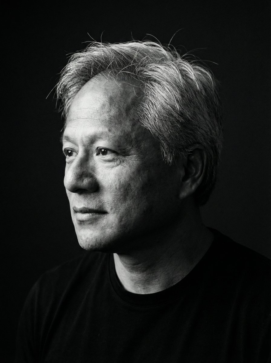 极简黑白人像摄影 生成效果示例