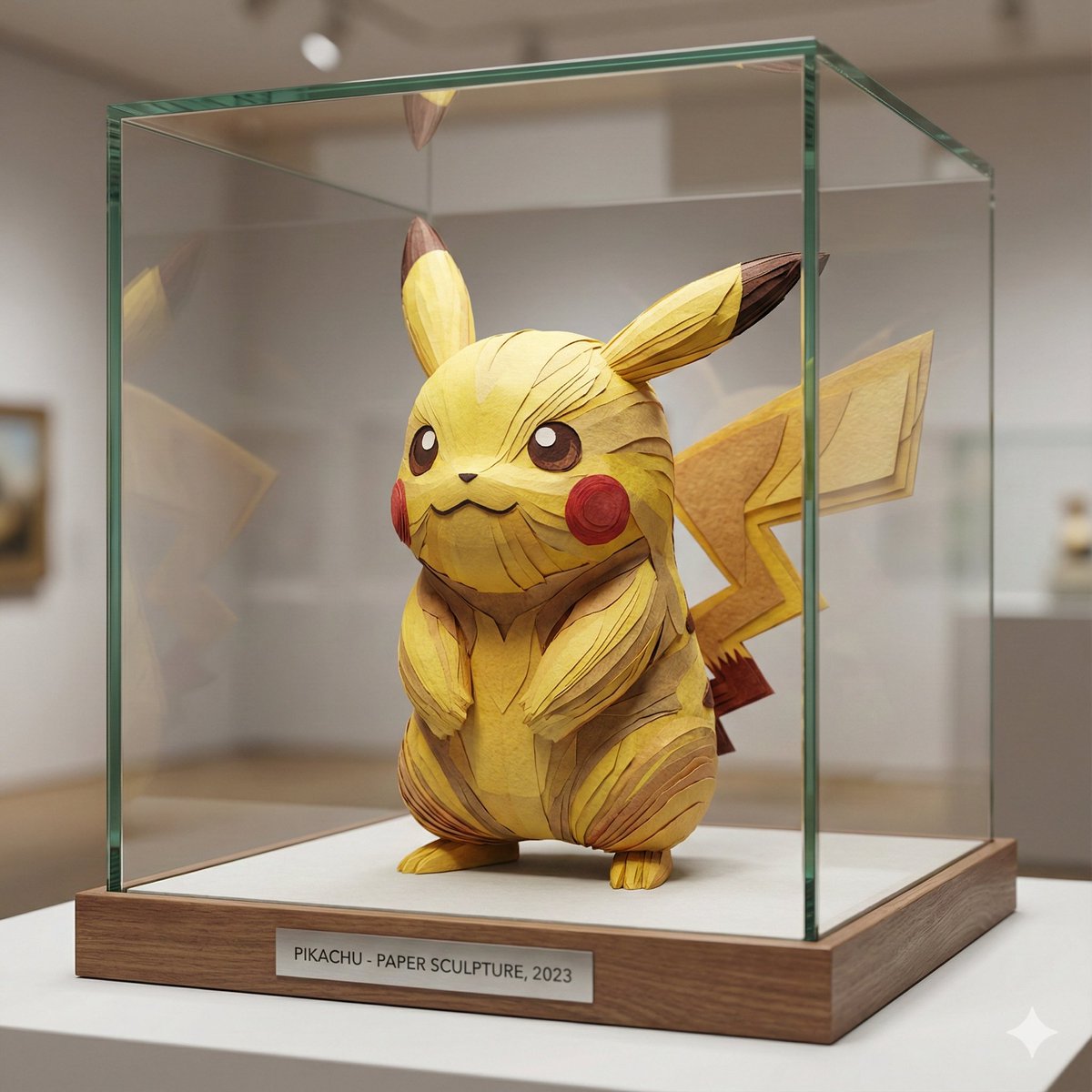 卡通人物纸雕博物馆展示生成效果示例
