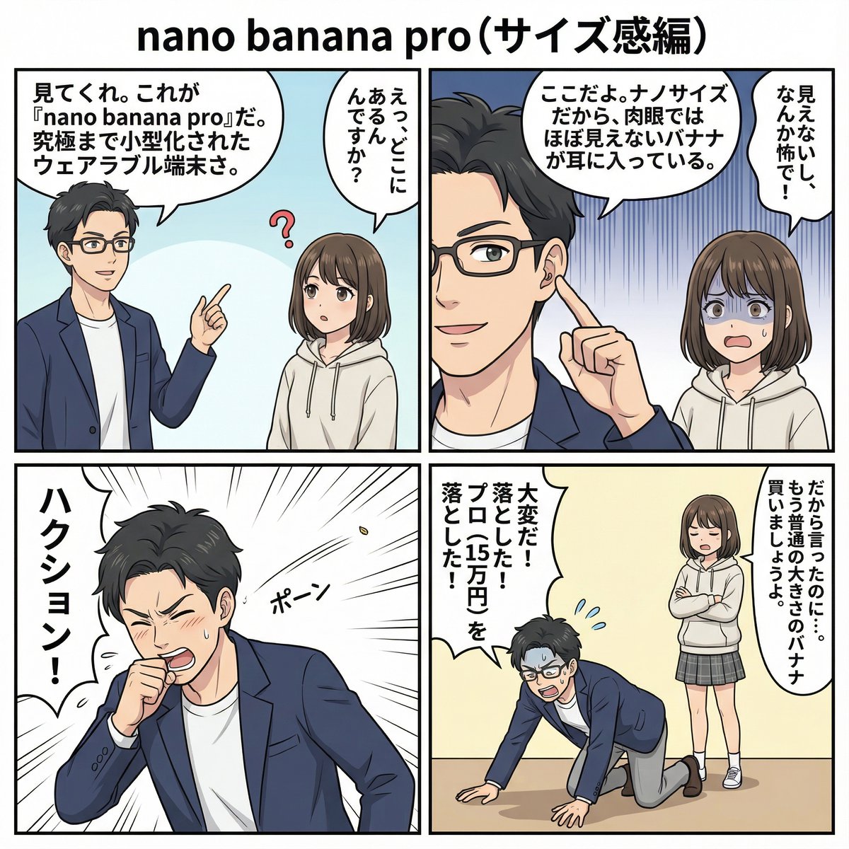 4 种关于 Nano Banana Pro 的 4 格漫画 生成效果示例