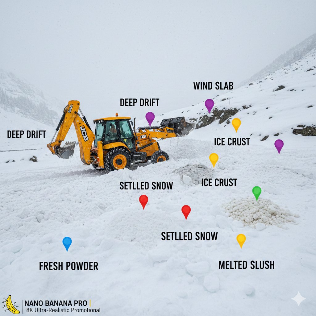 电影 JCB 在克什米尔清除积雪 生成效果示例