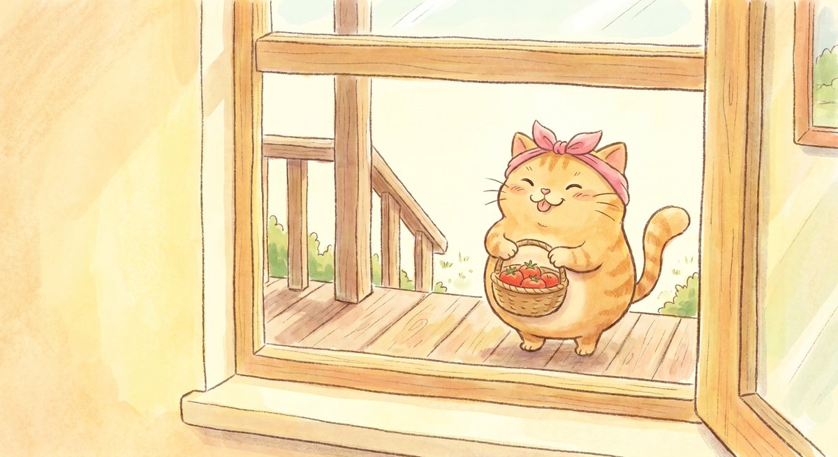 橘猫绘本插图 生成效果示例