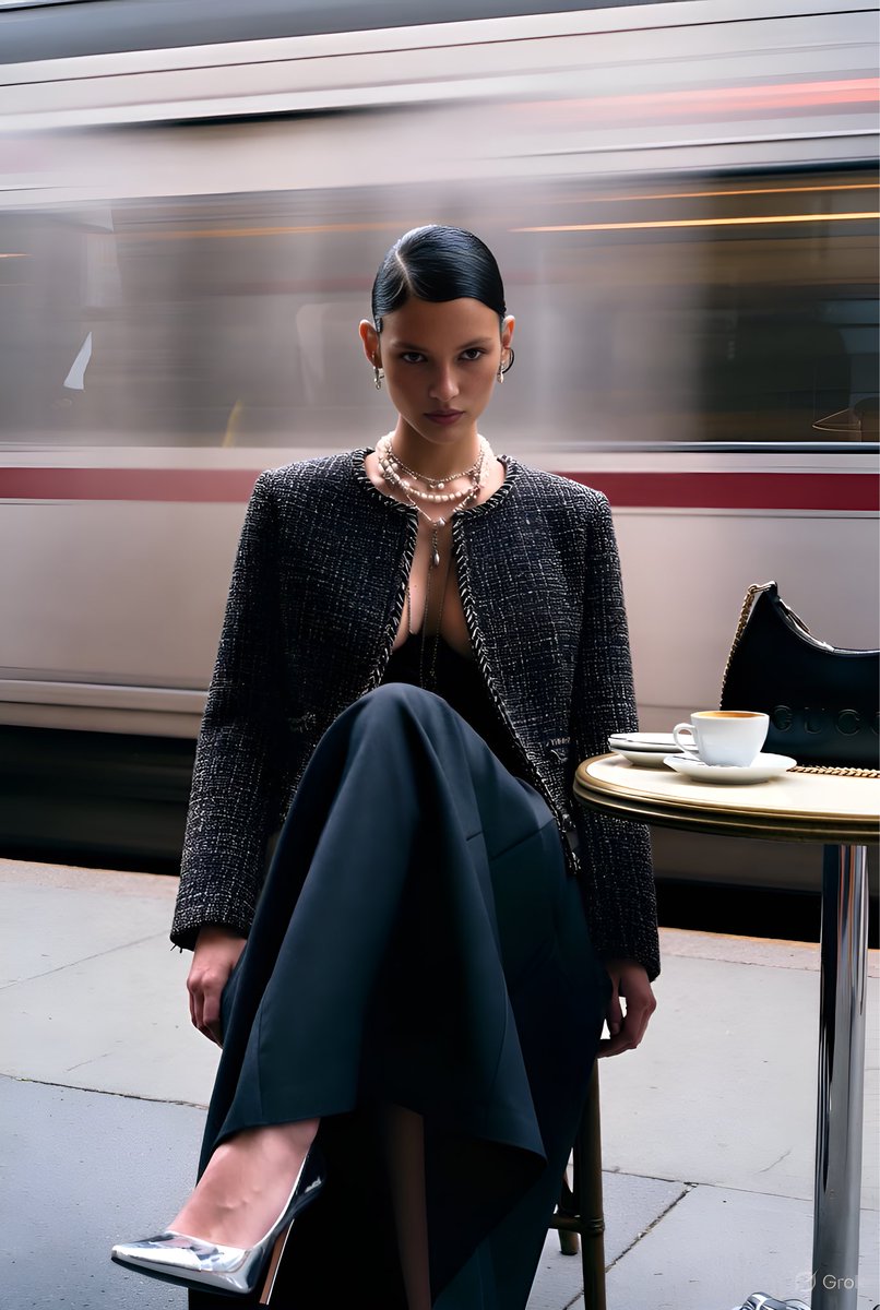 Gucci Campaign 地铁平台时尚提示 生成效果示例
