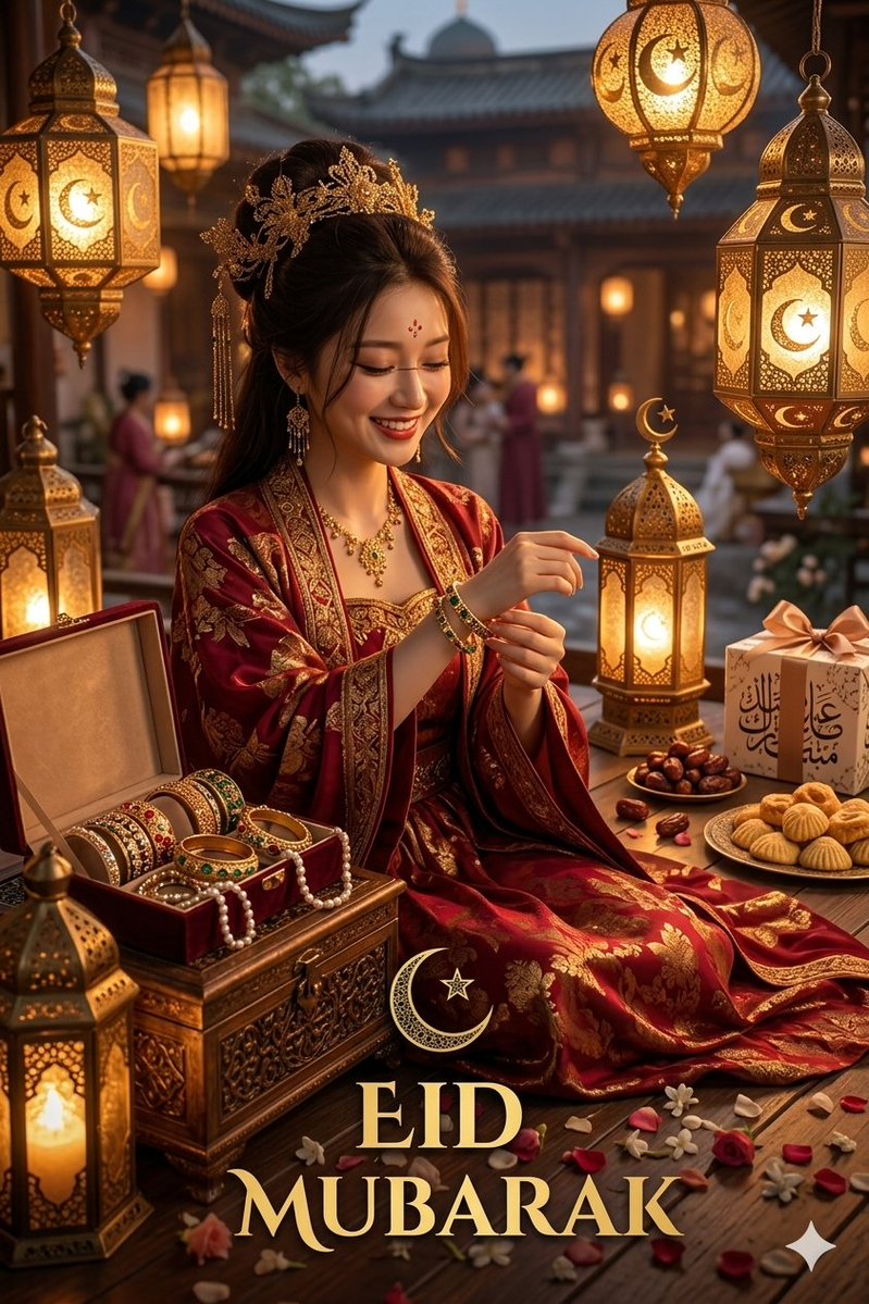 开斋节穆巴拉克传统肖像 生成效果示例