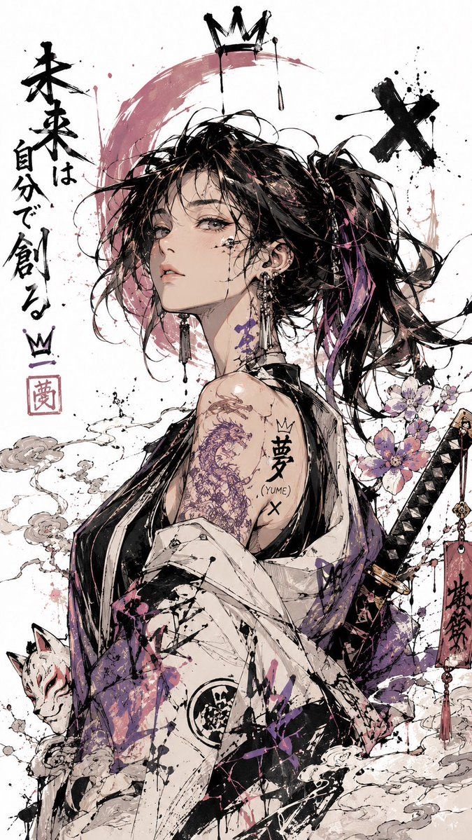 动漫街头服饰插画 生成效果示例