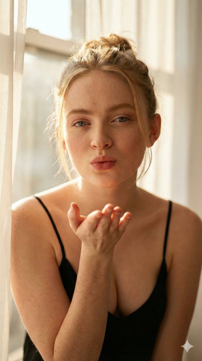 Sadie Sink 空灵的早晨心情图像提示 生成效果示例
