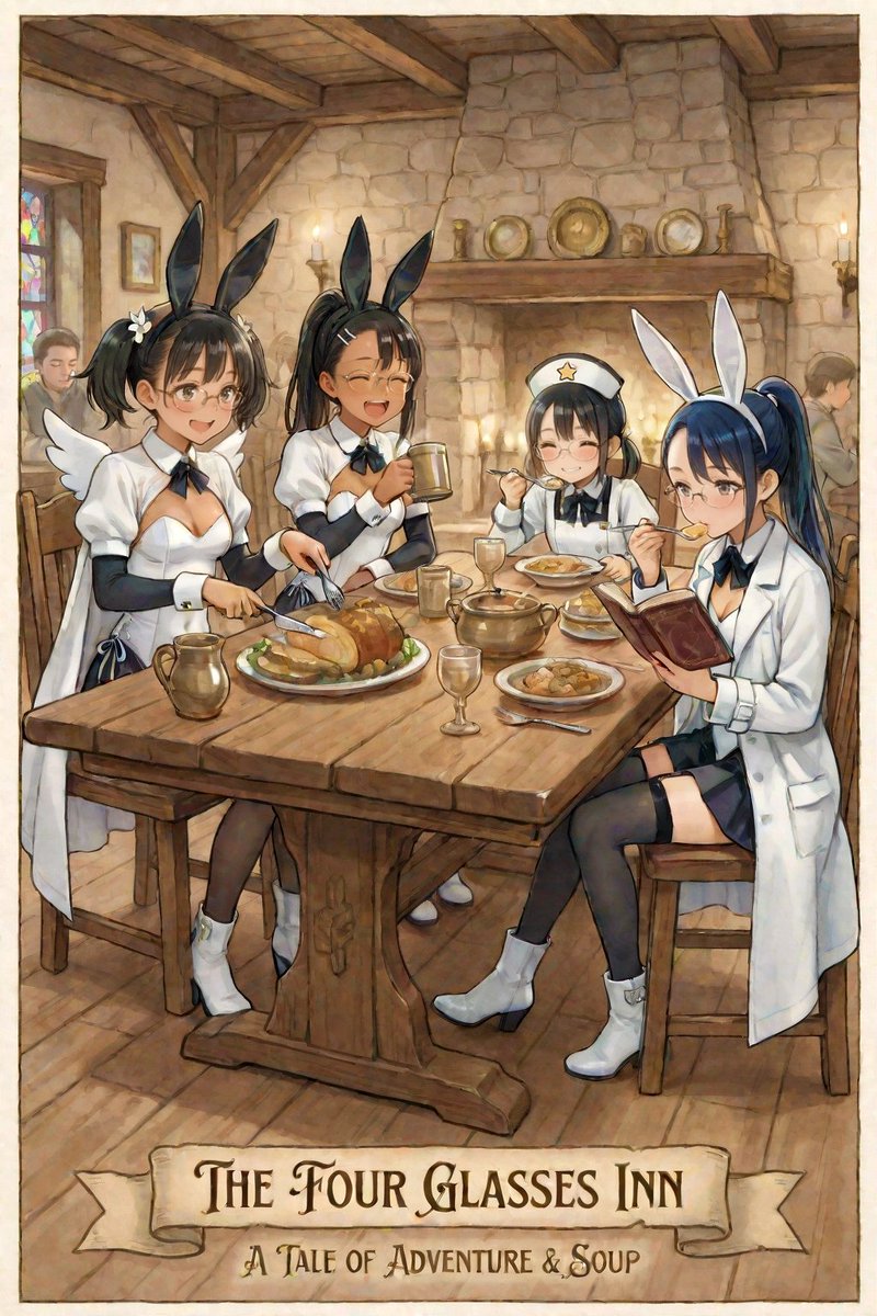 客栈女孩AI插画 生成效果示例