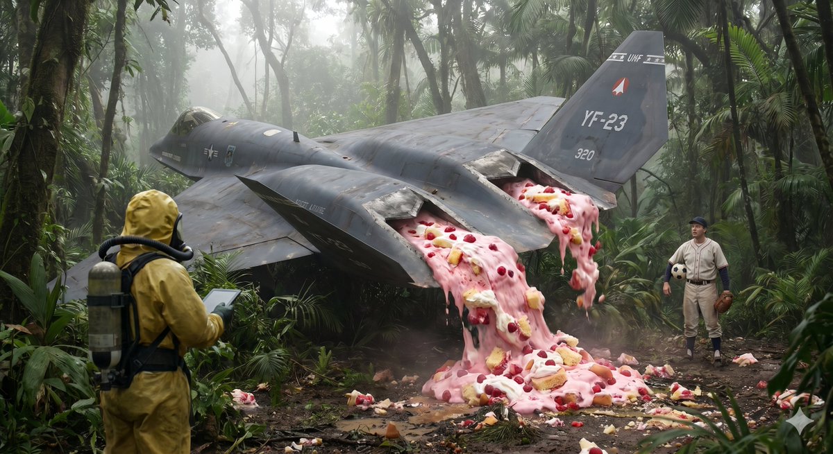 YF-23战斗机与足球生成效果示例