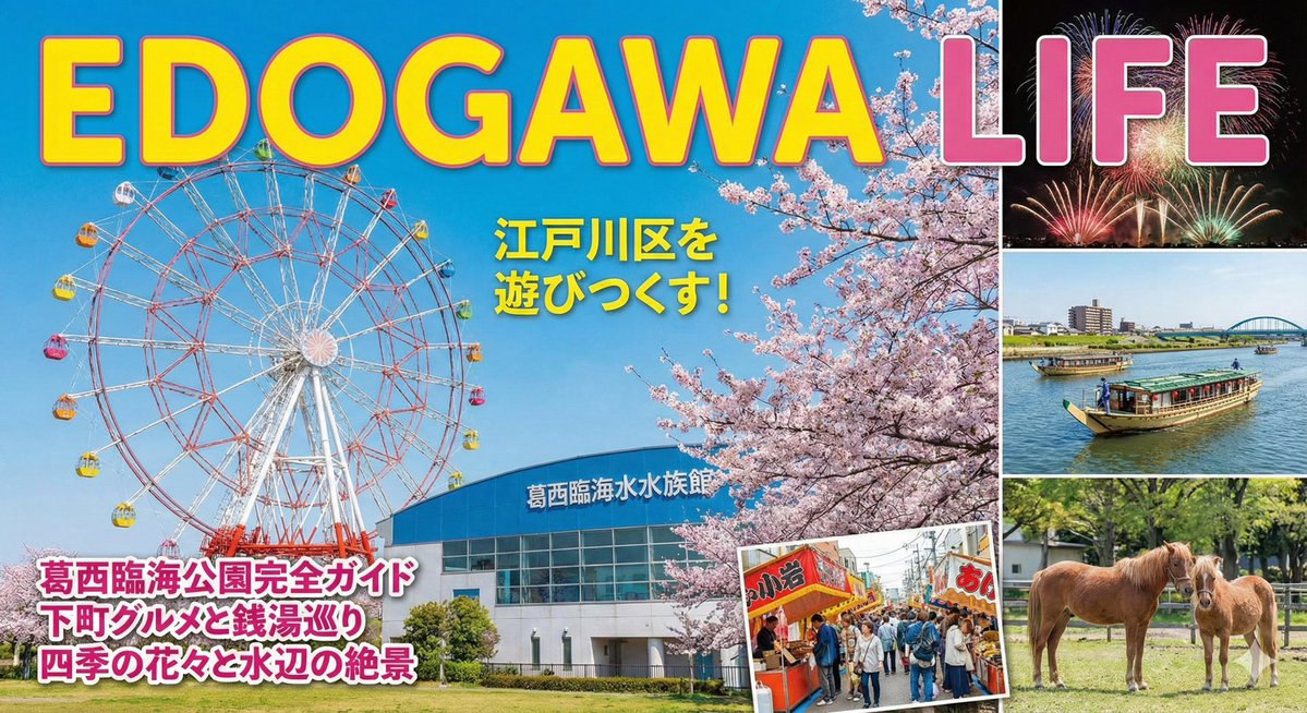 为江户川区旅游制作杂志封面 生成效果示例