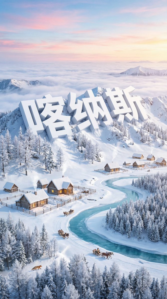 梦幻雪国场景 生成效果示例