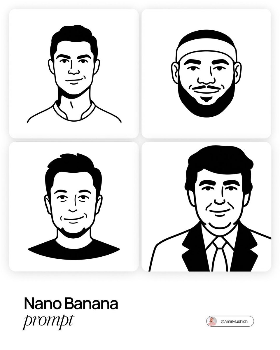 观念风格的极简插画提示 生成效果示例