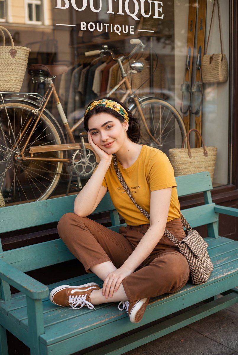 复古街头时尚肖像 生成效果示例