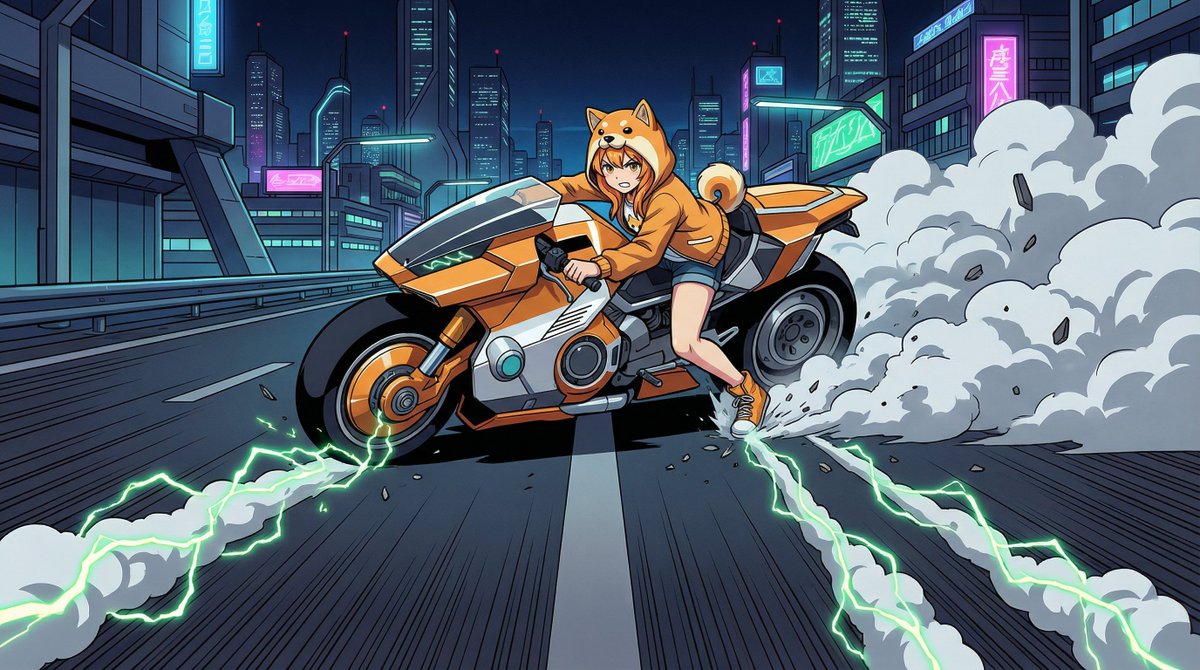 AKIRA“滑动刹车场景”娱乐提示 生成效果示例