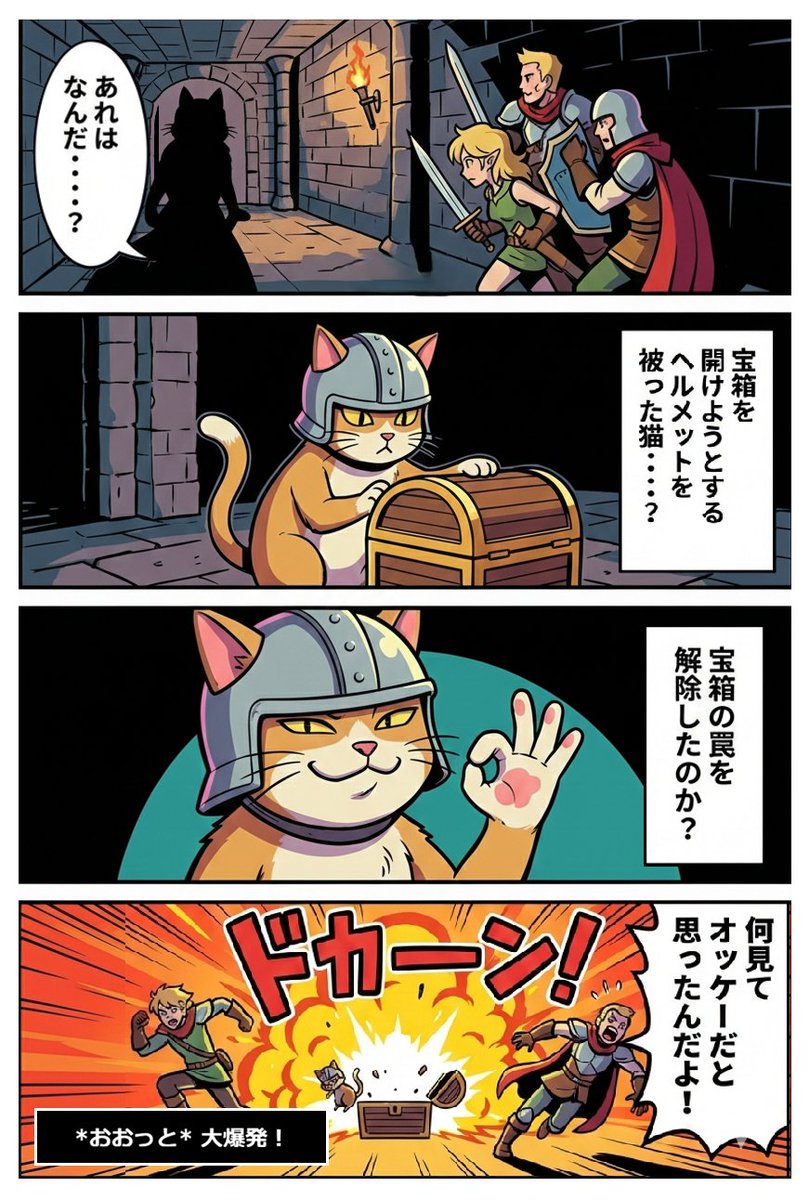 Wizardry x Genba Neko 合作图片 生成效果示例