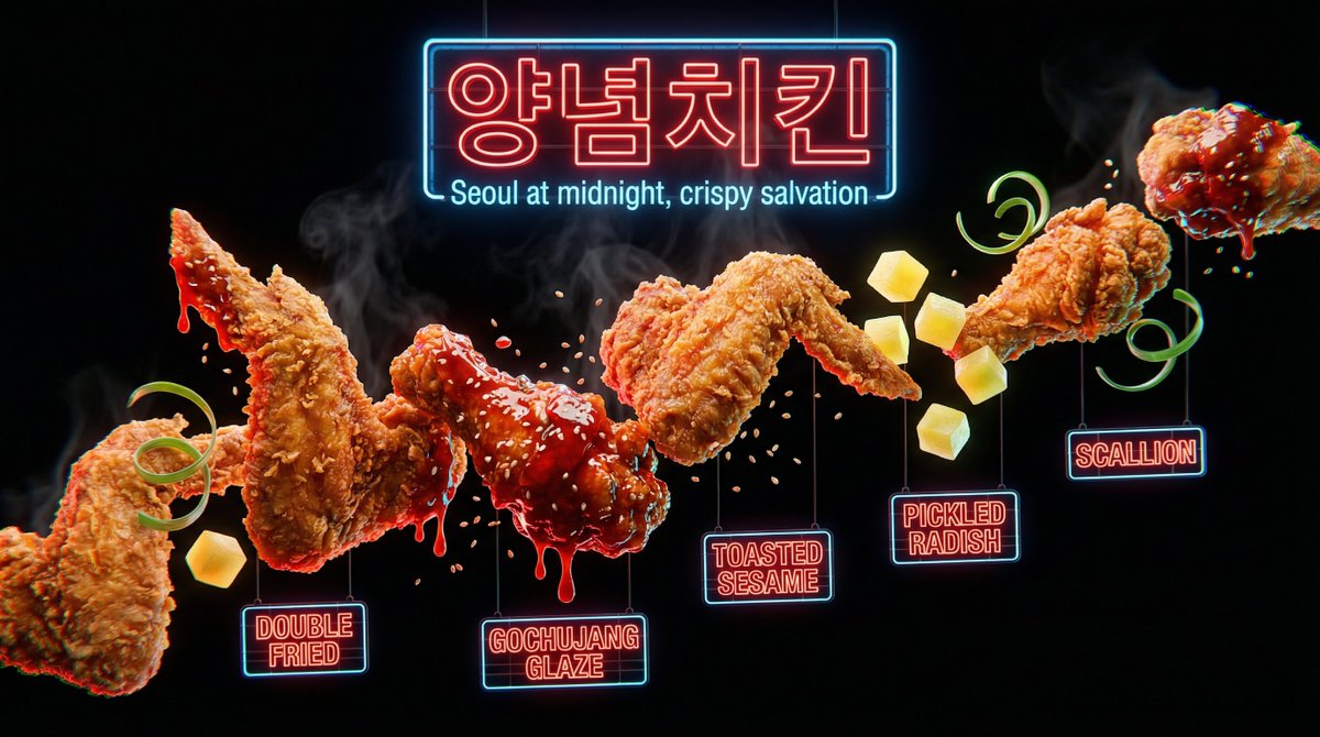 霓虹夜市美食摄影 生成效果示例