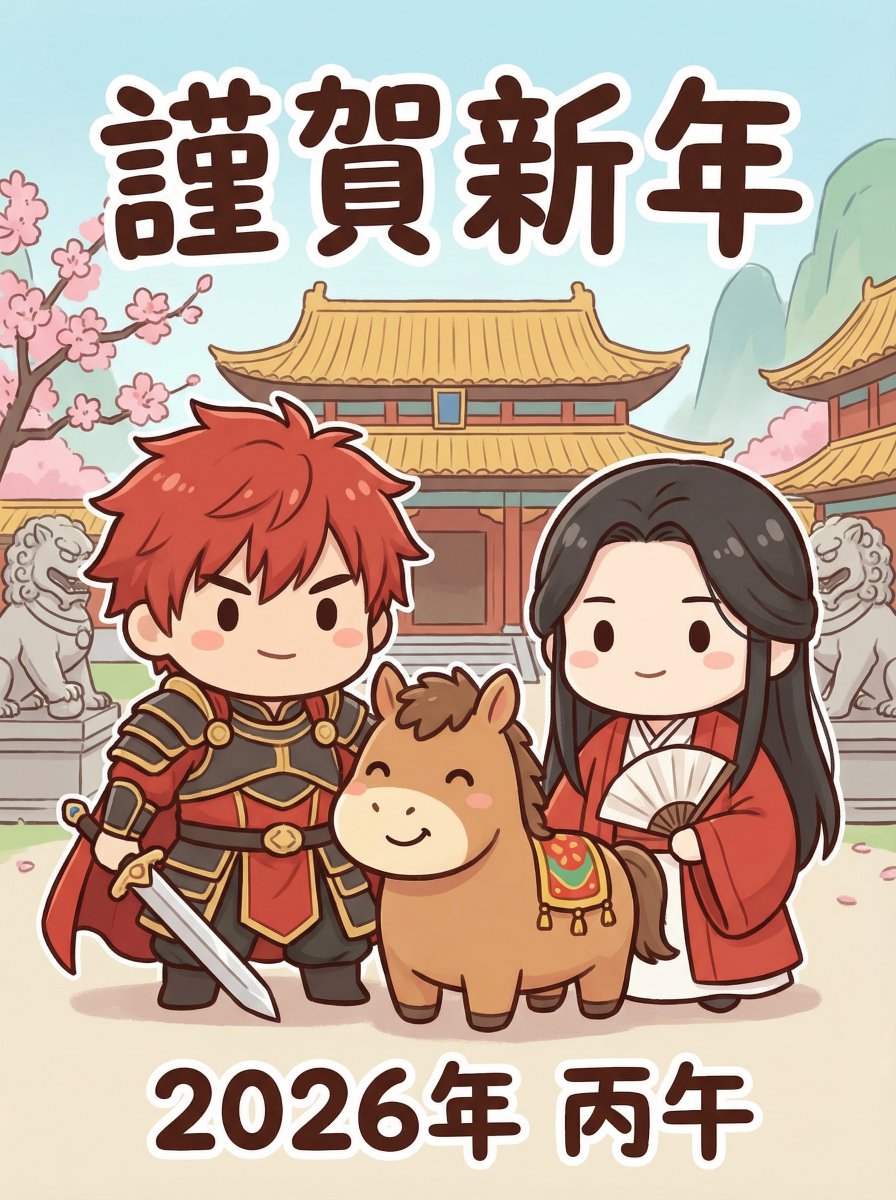 赤壁人物新年贺卡设计提示（2026）生成效果示例