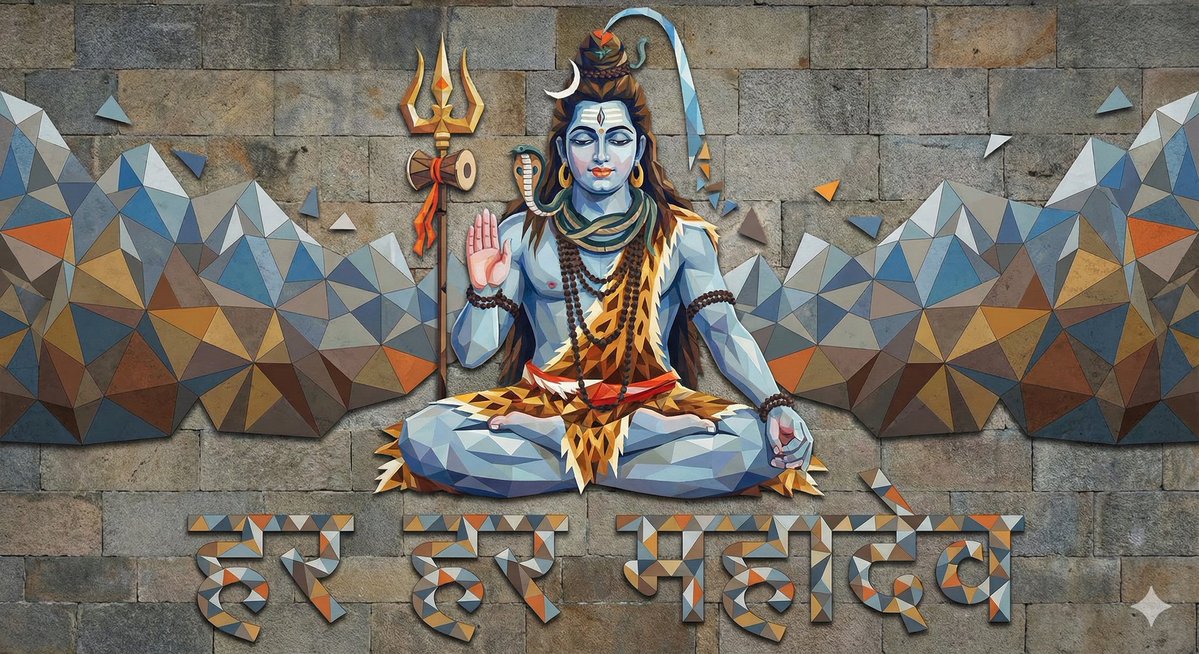 Mahadev 三角艺术提示 生成效果示例