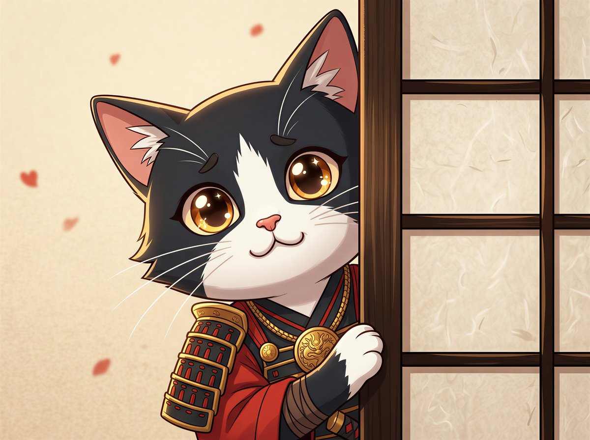 猫偷看图像提示 生成效果示例
