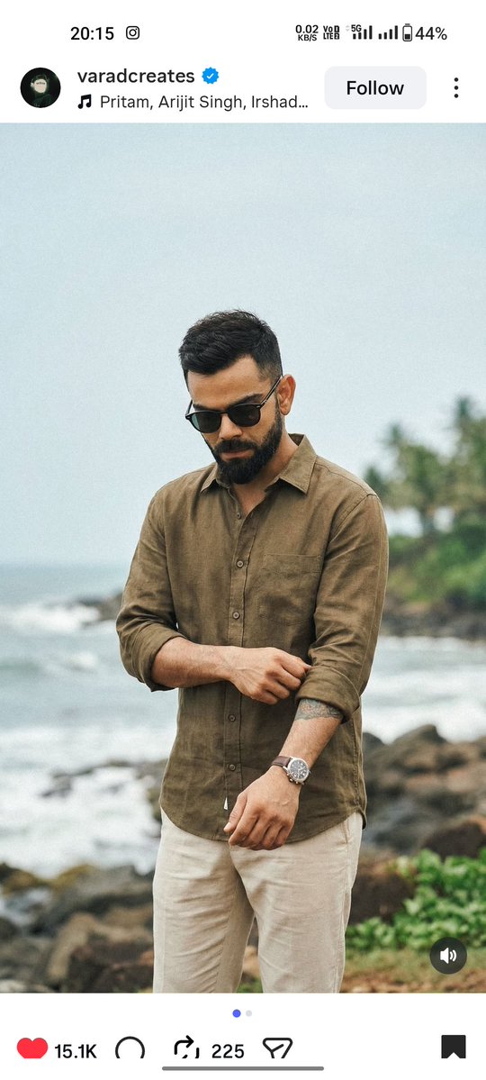 超现实的沿海生活方式肖像 (Virat Kohli) 生成效果示例