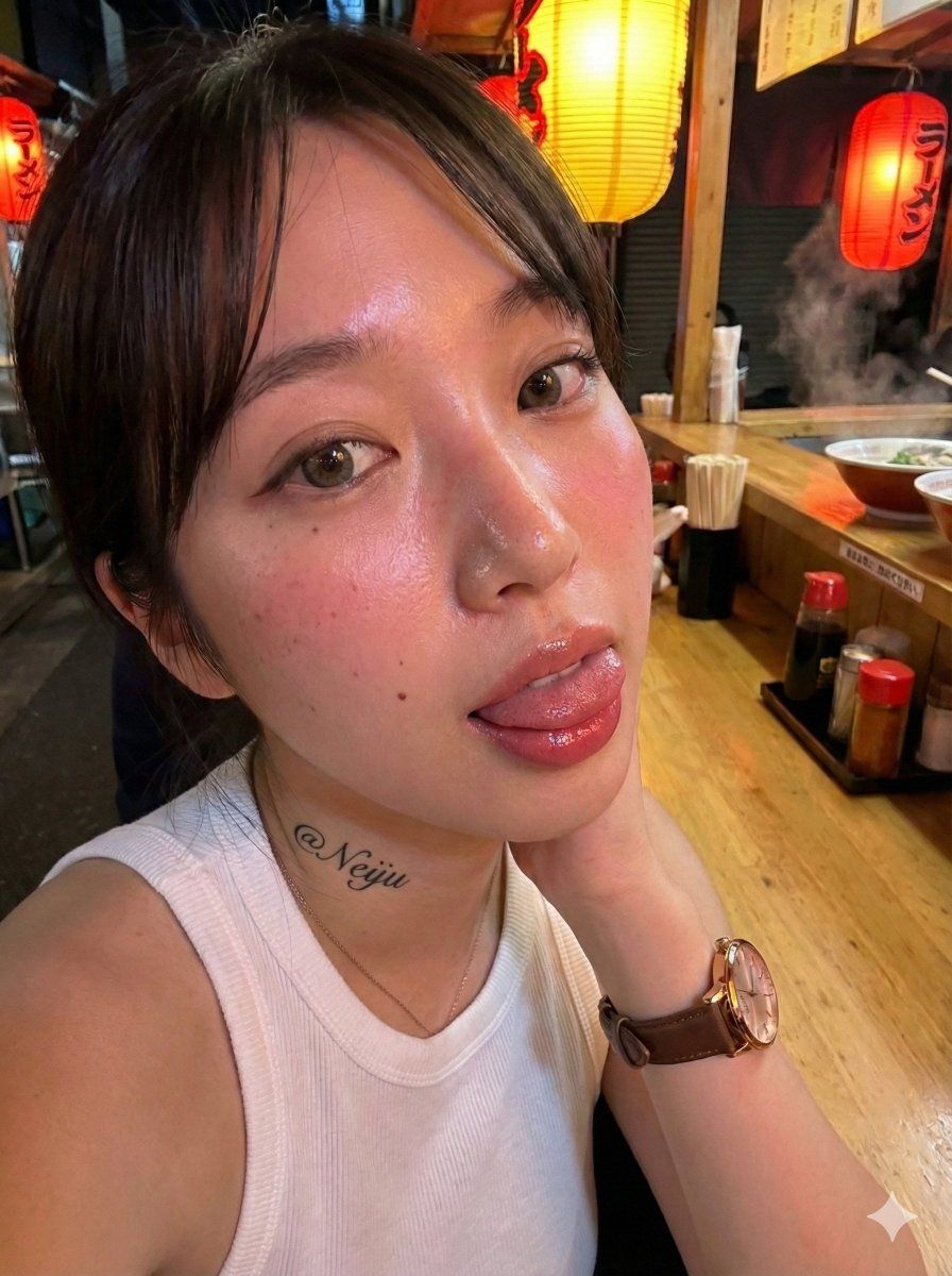 现实的居酒屋自拍，故意不完美 生成效果示例