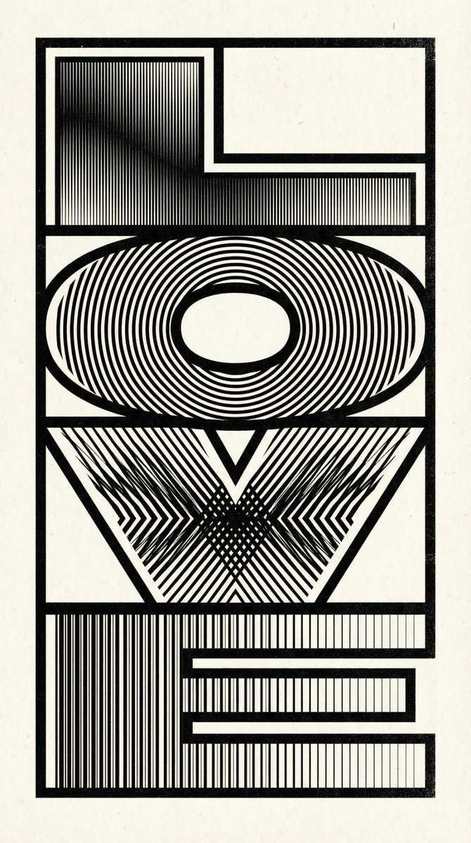 Op Art LOVE 版式海报提示 生成效果示例