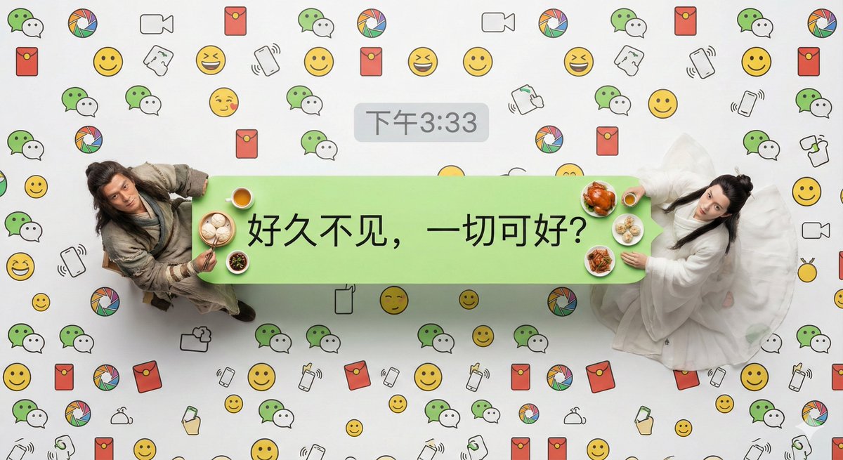 微信聊天气泡中的超现实微型场景 生成效果示例