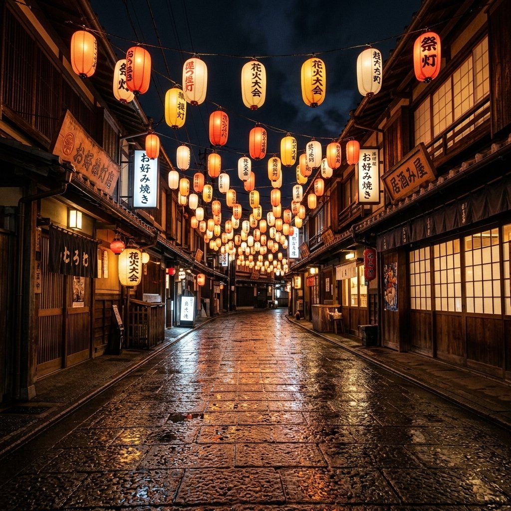 夜节灯笼街 生成效果示例