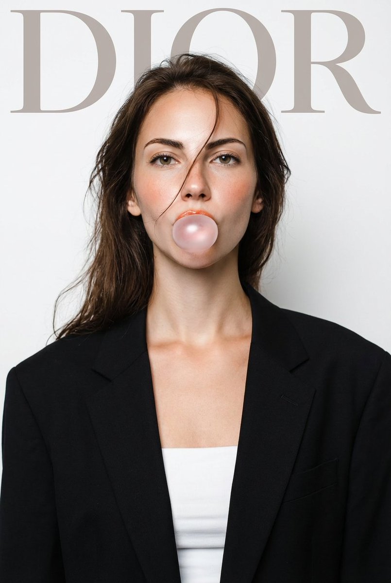 DIOR 高级时装工作室肖像与泡泡糖 生成效果示例