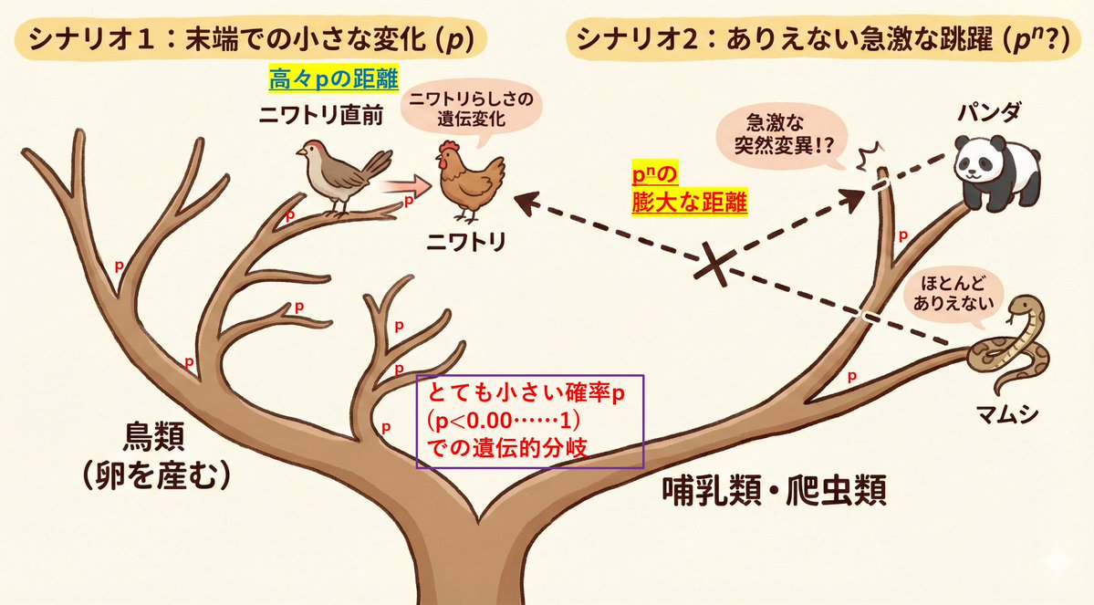 可视化概念难度：从鸡到鸡 vs 熊猫到鸡 生成效果示例