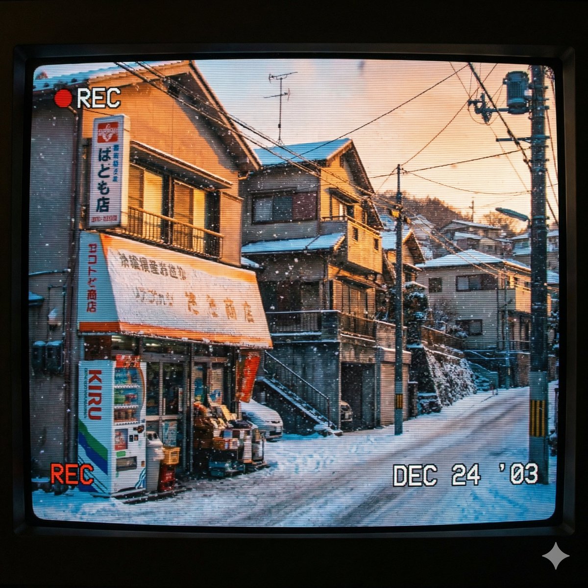 怀旧 2000 年代日本郊区 生成效果示例