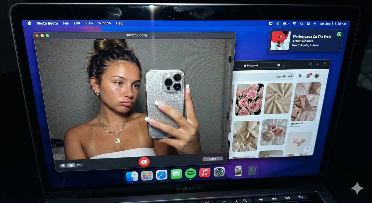 超逼真MacBook屏幕POV拍摄提示 生成效果示例