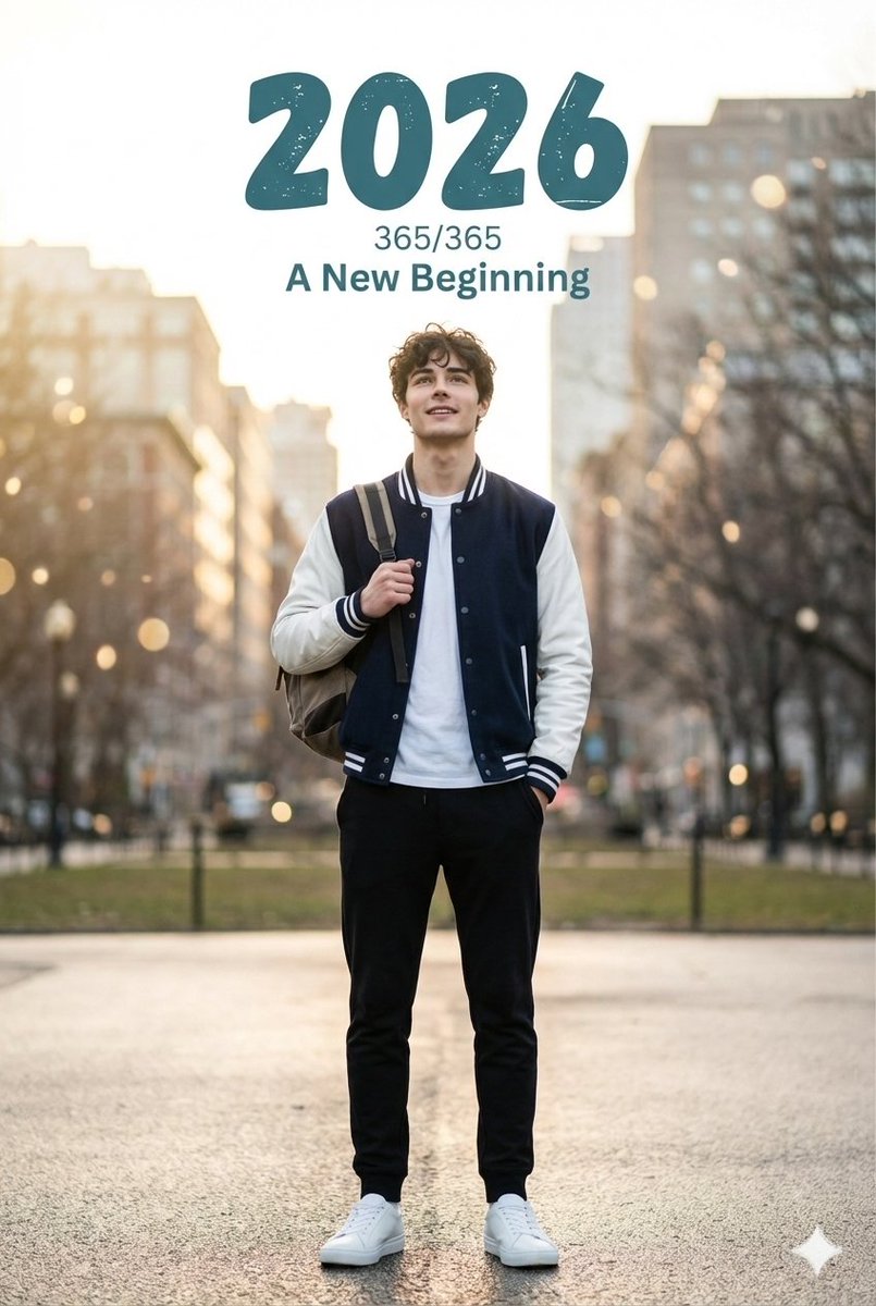 带有排版的电影新年肖像生成效果示例