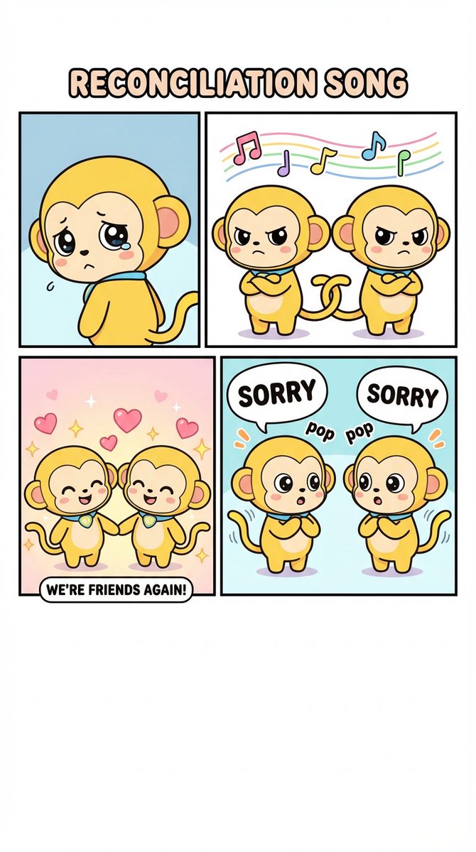 四格漫画：和解之歌 (英文版) 生成效果示例