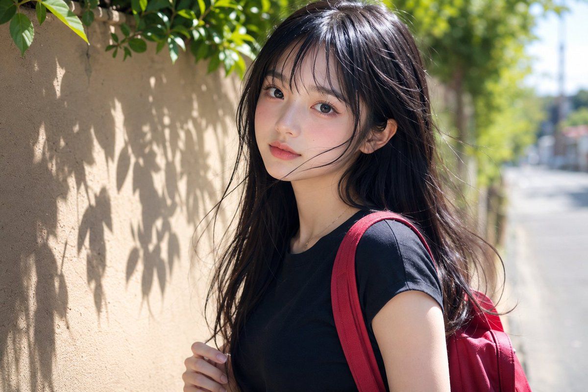日本女学生肖像 生成效果示例