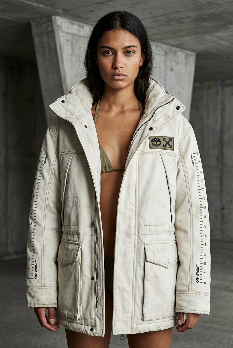 Off-White × Timberland Industrial Work 高山派克大衣编辑提示 生成效果示例