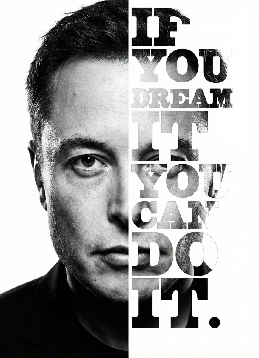 Elon Musk 排版分割肖像 生成效果示例