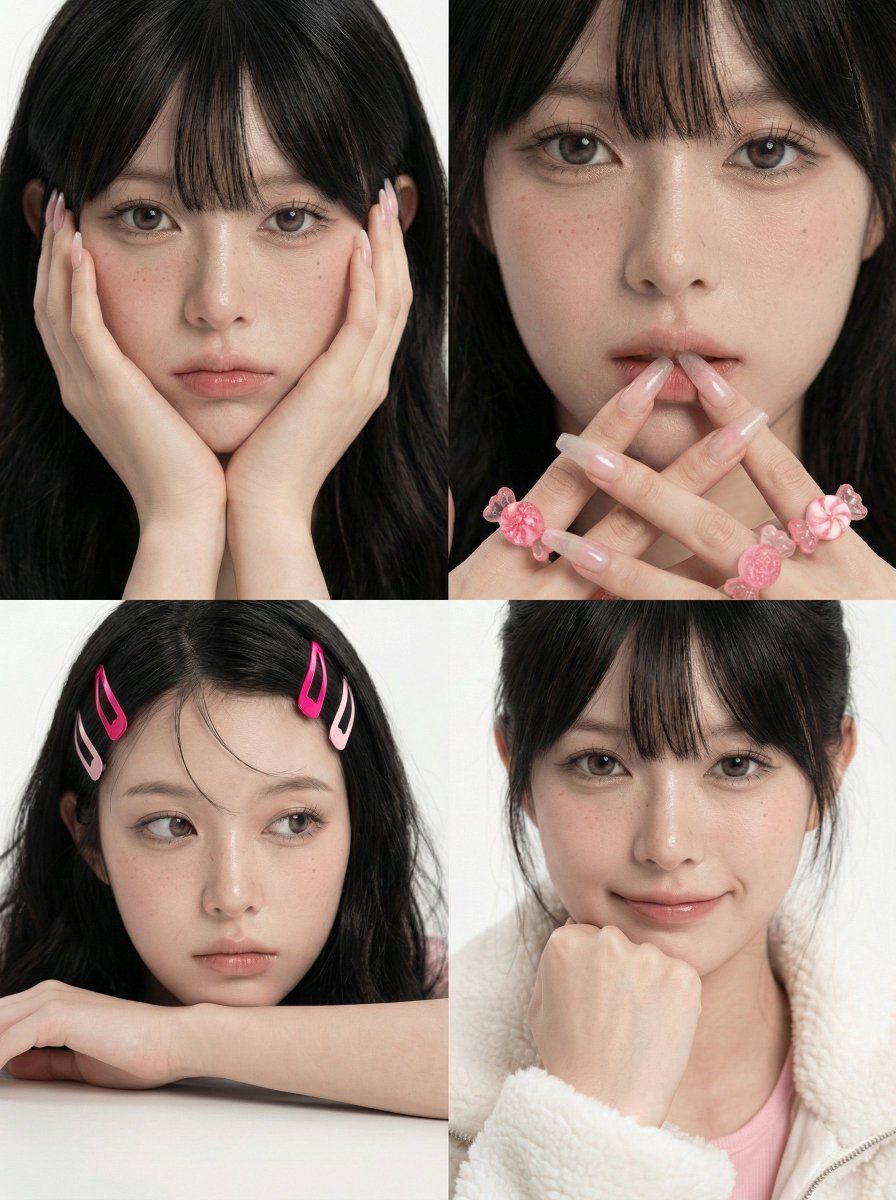 韩国女团风格写真拍摄提示 生成效果示例