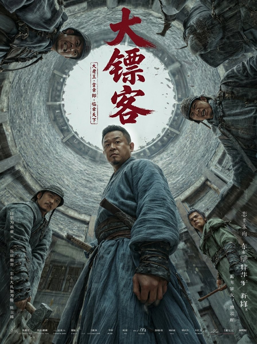 详细古代武术电影海报提示 生成效果示例