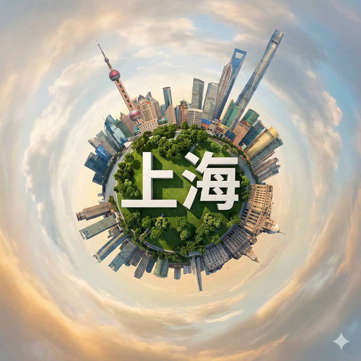 超现实微型星球城市景观 生成效果示例