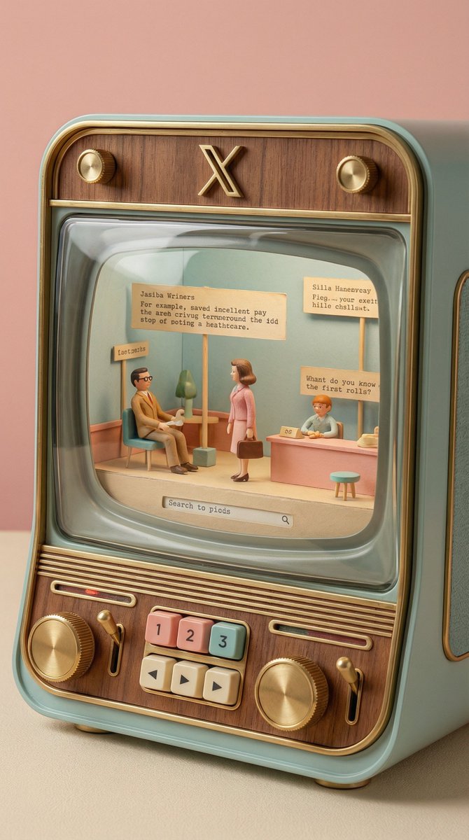Wes Anderson 设计的 X App 移动界面 生成效果示例